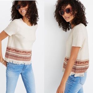Madewell Fringed Medina Sweater Tee